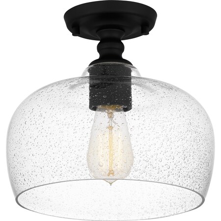 Quoizel Remington 1-Light Matte Black Semi-Flush Mount QSF5588MBK